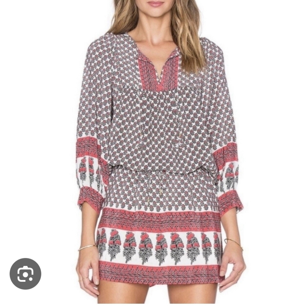 Ulla Johnson Printed Silk Tunic Mini Dress